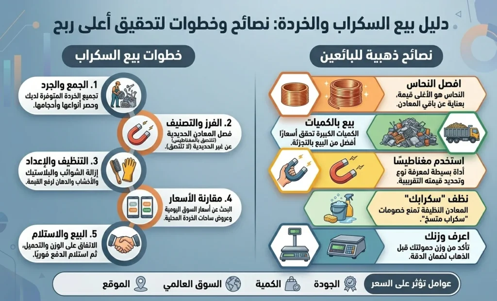 خطوات بيع السكراب بجدة